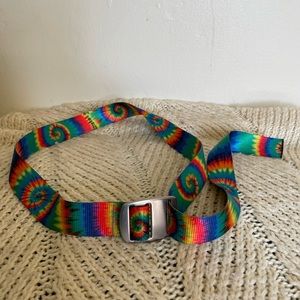 Croakies tie dye buckle belt